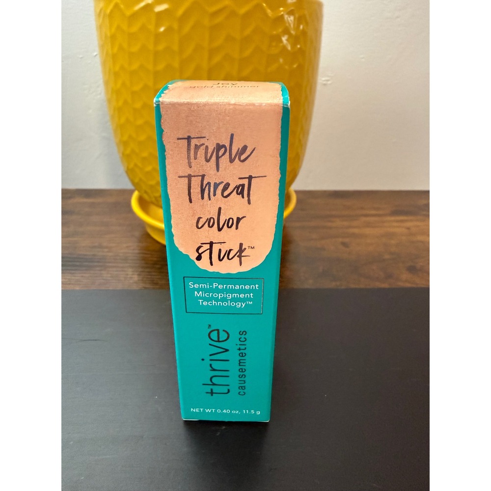 Thrive Causemetics Triple Threat Color Stick Joy Gold Shimmer 0.40 oz New In Box